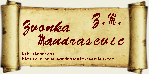 Zvonka Mandrašević vizit kartica